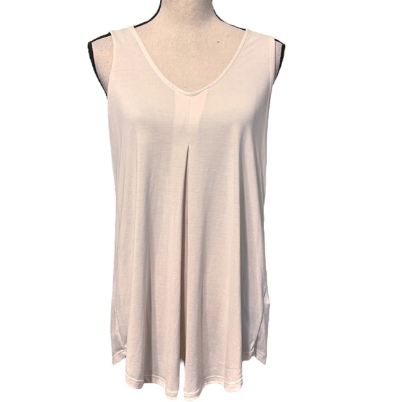 Soft Surroundings Ivory Bellini V-Neck Tank Women's XS - Picture 1 of 7